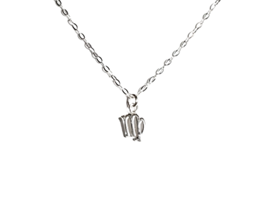 Dainty Sterling Silver Virgo Astrological Sign Necklace Perfect for Layering