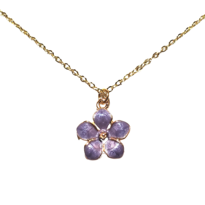 Purple flower necklace