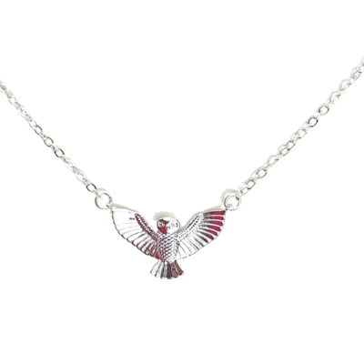 Winged owl necklace