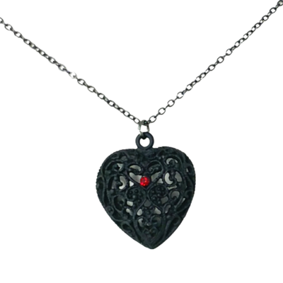 Spark of love filigree heart pendant necklace