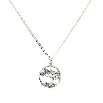 Sterling sliver seaside tree necklace