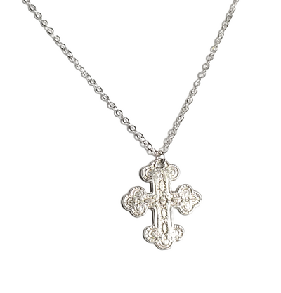 Ornate Cross Pendant Necklace