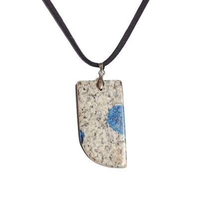 Raindrop azurite or k2 azurite pendant necklace