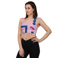 Twilight Abstract Longline Sports Bra - Thumbnail 1