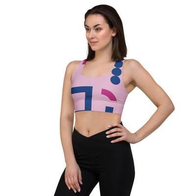 Twilight abstract longline sports bra