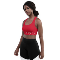 Single Heart Longline Sports Bra - Thumbnail 1