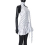 Hot Girl Polka Dot Print Irregular Stitching Short Dress-4