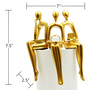 Adam & Friends Home Decor Shelf Sitters, Thinker, Fortune Teller, Reader Sculpture | 3-Piece | Gold | 676685054296-2