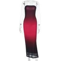 Bandeau Gradient Mesh Hot Girl Dress - Thumbnail 1