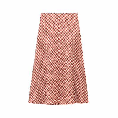 Sweet style vichy skirt - Thumbnail 5