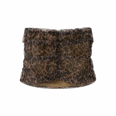 Organza animal print tube top