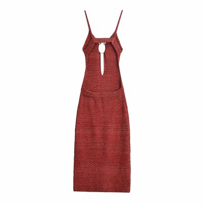 Open knitted suspender dress