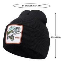 QUEEN Embroidery Beanie Hat Unisex Knit Cuffed Cap Women Men Gift White - Thumbnail 2