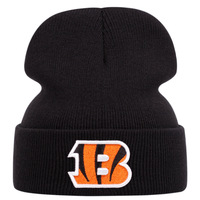 Embroidered Winter Warm Woolen Hat With Letter B Black - Thumbnail 1
