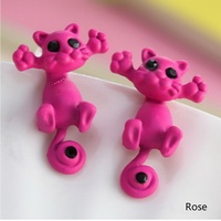 Cute Cat Stud Earrings For Women Girls Jewelry accessories - Thumbnail 3