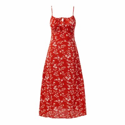 Holiday casual floral suspender maxi dress - Thumbnail 3