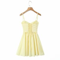 Herringbone elastic back strappy suspender dress - Thumbnail 2