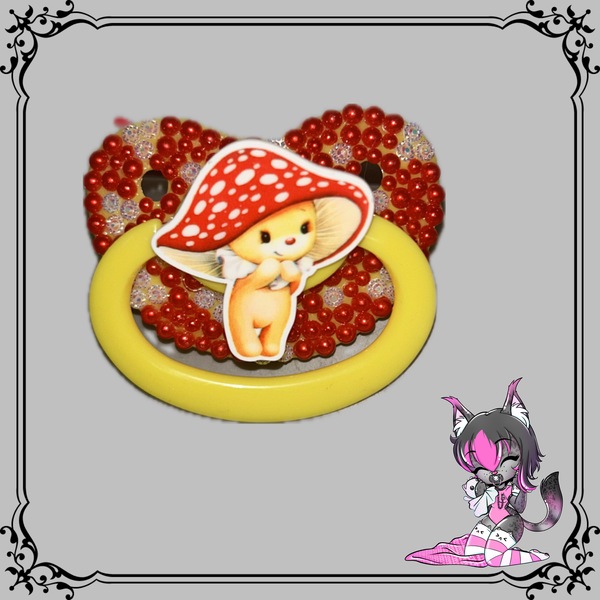 Mushroom baby  adult paci