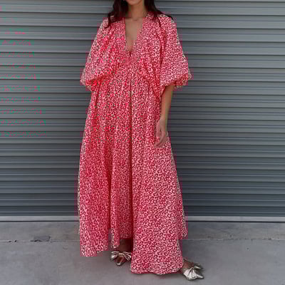 Bohemian style floral loose dress