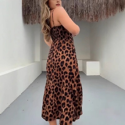New leopard print cardigan dress