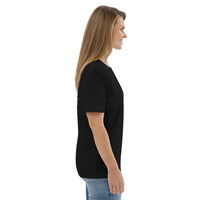 Unisex Organic Cotton T-Shirt with Front Embroidery & Back Print - Thumbnail 3