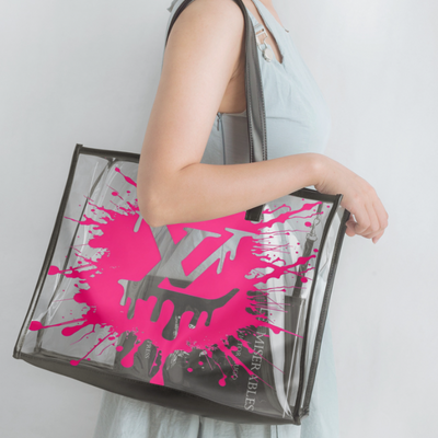 *large designer inspired tote bag | extra transparent inner bag | free ship*