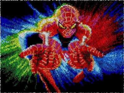 Rug Making Latch Hooking Kit (60x40cm Printed canvas) | Super Hero