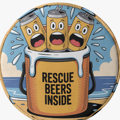 *rescue beers inside, funny | soft insulated cooler | humorous cartoon design | free ship 