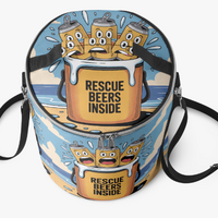 *Rescue Beers Inside, Funny | Soft Insulated Cooler | Humorous Cartoon Design | Free Ship  - Thumbnail 2