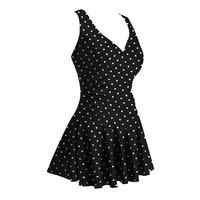 Fashion Swim Dresses Flower Printing Plus-Size Swimsuit Padded One Piece Swimwear Bathing Suits - Thumbnail 8