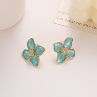 New Trendy  Flowers Stud Earrings for Women Girls Jewelrys Gifts - Thumbnail 6