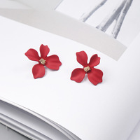 Fashion flower petal Earrings for Women Girls - Thumbnail 2