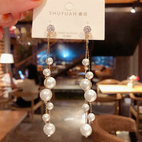 Korean Fashion Pearl Drop Earrings For Women  - Thumbnail 3
