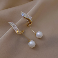 New  Trendy Elegant Pearl Tassel Earrings Travel Party Holiday Dressing for Women Jewelry Girls Gifts - Thumbnail 2