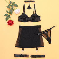 5-Piece Tassel Sexy Lingerie Set for Women Girsl - Thumbnail 4