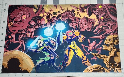 Zelda X Metroid - 11"x17" Collab Art Print