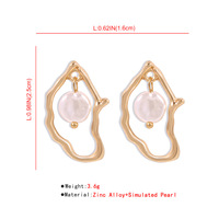 Women Fashion Elegant Irregular Pearl Earring - Thumbnail 4