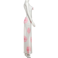 Fashionable sexy high waisted mesh printed skirt suit - Thumbnail 2