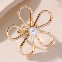 Women Summer Exaggerated Metal Ring Ocean Style Ring Light Luxury Temperament Party Jewelry Gift - Thumbnail 4