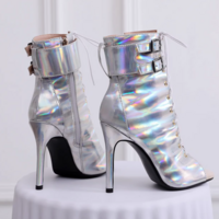 Silver Sexy Stilettos Booties  - Thumbnail 4