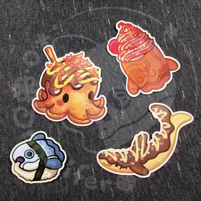 Japanese food fish stickers