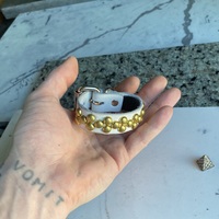 2-1-2 Golden Small Domestuds Wristband - Thumbnail 4
