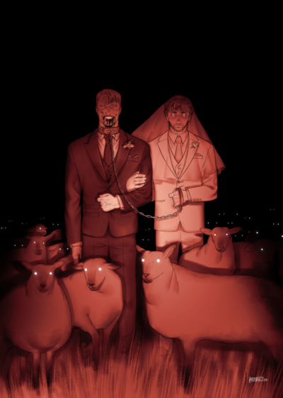 HANNIGRAM LAMB WEDDING PRINT (Multiple Sizes)