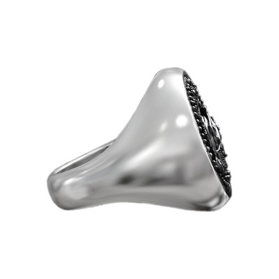 Solid sterling silver greek mythology athena ring