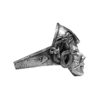 Solid Sterling Silver Greek Mythology Medusa Gorgon Ring - Thumbnail 2
