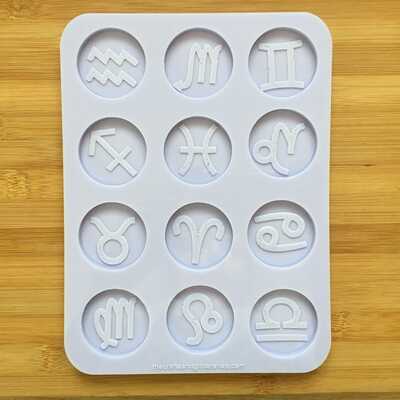 1.5inch zodiac signs silicone mold