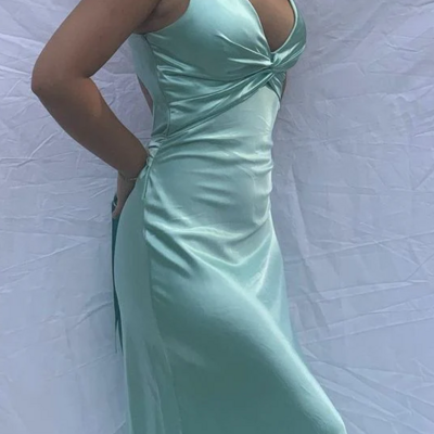 Sexy a line v neckline long prom dress  - Thumbnail 1