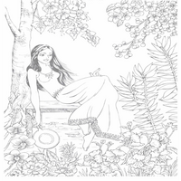 Coloring Book - 125 Friendly Faces Full Page Coloring Book, Friendly Faces, Portrait, Grayscale Coloring Book, Printable PDF File - Thumbnail 2