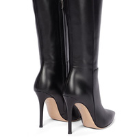 Large size black loose fit over the knee boots - Thumbnail 5