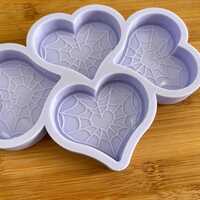 Cobweb Heart Silicone Mold - Thumbnail 3